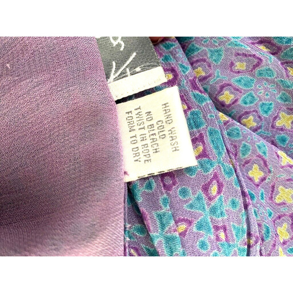 Lola P. Vintage Lavender Tiered Floral 2 piece Maxi Dress & top - size Medium - Picture 6 of 7